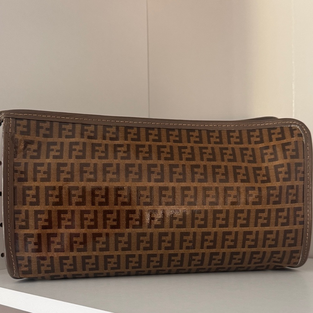 Authentic Fendi Tan Monogram Clutch/Pouch with COA - Picture 2 of 12